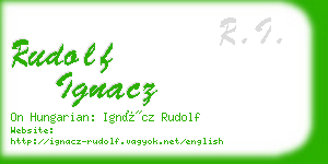 rudolf ignacz business card